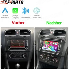 2g+64GB CarPlay Android 15 autoradio GPS navigatore per VW Touran Golf 5 6 Passat Polo
