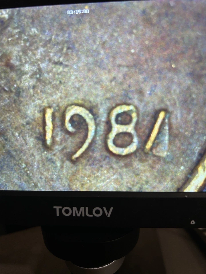 1981 Lincoln Penny Error Slanted 1 - Image 2 of 3