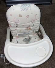 Preowned UBRAVOO 2-in-1 Portable Toddler Booster Seat Pink W/ Flamingos
