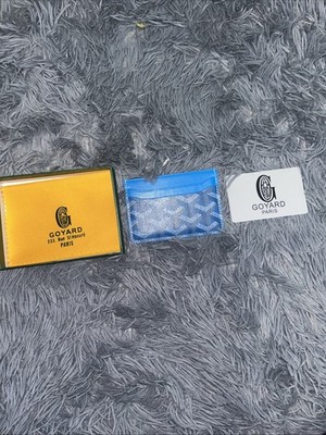 Goyard Saint-Pierre Blue Card Holder Wallet Excellent Condition