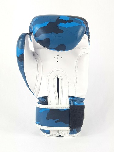 Sandee Authentic Kids Camo Boxing Gloves Blue Muay Thai Kick Sparring Childrens - Picture 3 of 4
