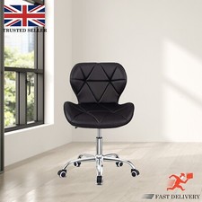 Sedia da ufficio moderna computer scrivania PC regolabile in pelle PU sedia girevole casa Regno Unito
