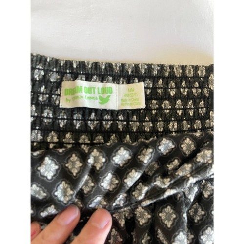Falda Corta Selena Gomez Dream Out Loud Boho con Volantes Blanco y Negro Nueva Talla M - Imagen 3 de 8