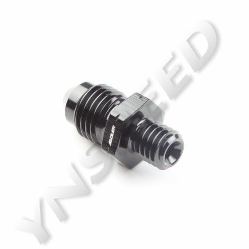 US SHIP 2PCS AN4 -4AN Male To M8 x1.25mm Straight Fuel Adapter Fittings Black - Picture 3 of 6