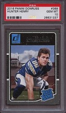 2016 Panini Donruss 369 Hunter Henry PSA 10 Gem Mint Pop 2 Arkansas RC