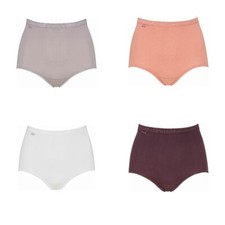 Sloggi Basic+ Maxi Brief Knickers Pants 4 Pack 95% Cotton - 10103326