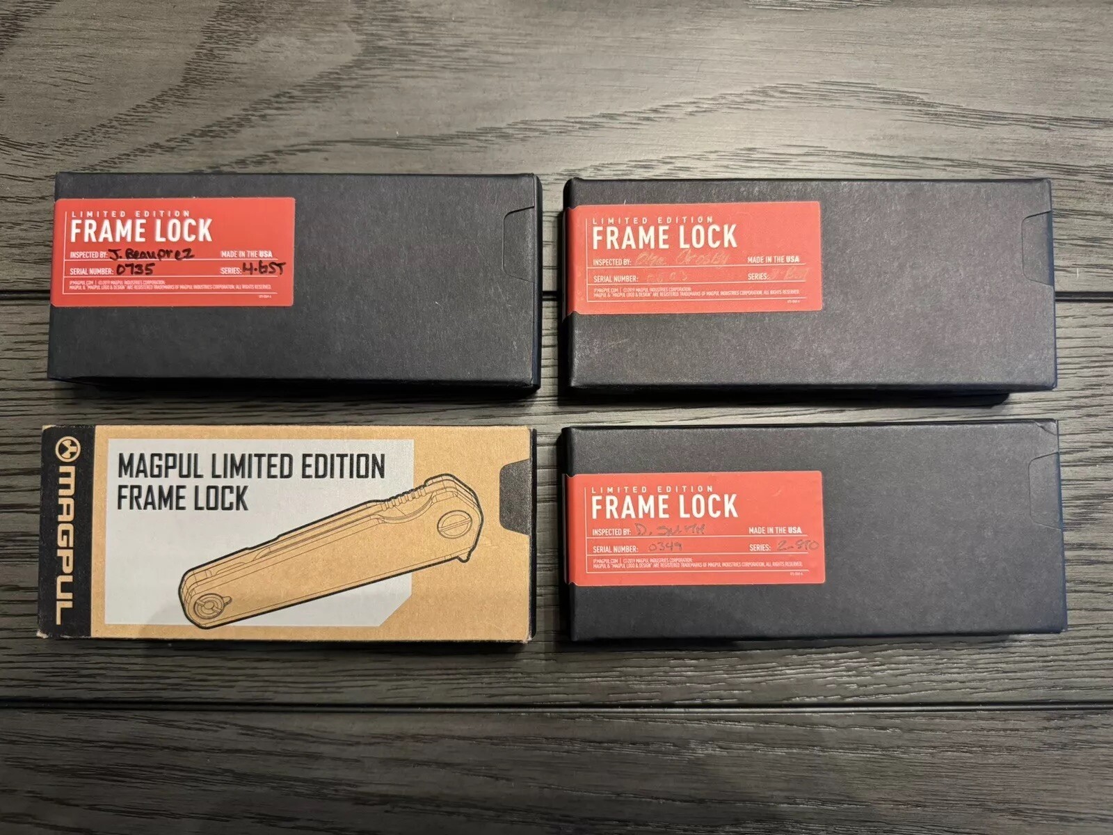 Magpul Knife - Rigger - Frame Lock - Set Of All 4 Limited Edition ...