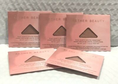 AETHER BEAUTY ROSE QUARTZ CRYSTAL GEMSTONE 0.05 OZ EACH ~ 5 PC LOT 