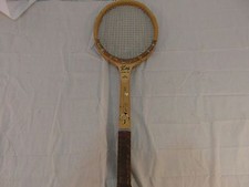 Vintage Earl Buchholz Signature Wooden Fibre Welded Throat Tennis Racket 31584