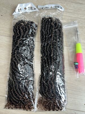 Twist gehäkeltes geflochtenes Haar 2er Pack