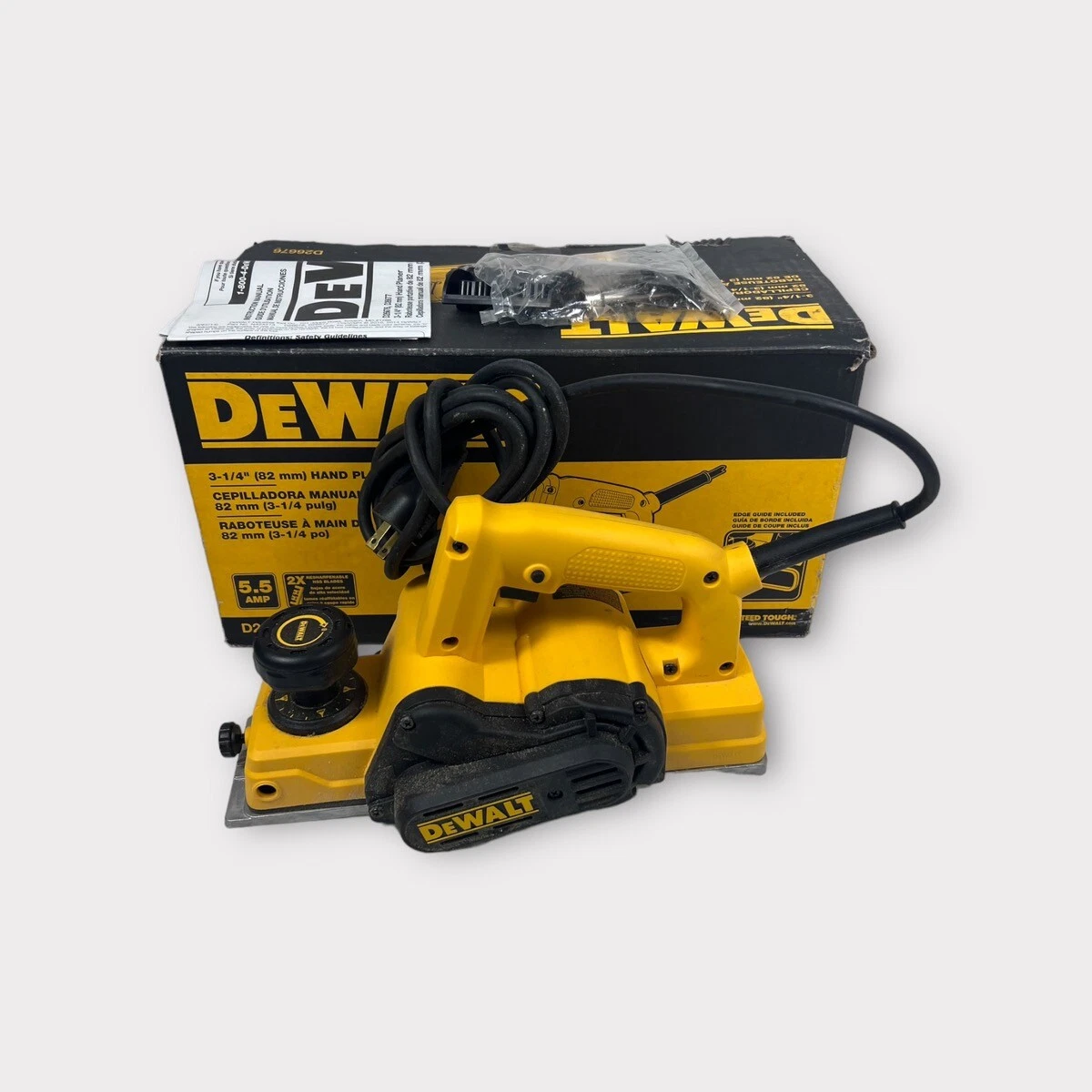 DEWALT D26676 120V 5.5 Amp 3-1/4#034; Portable Corded Hand Planer  (SPG056708) 885911212120 eBay