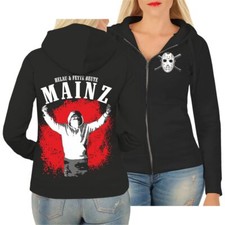 Frauen Kapuzenjac​ke Mainz Helau & Fette Beute Fans Ultras Rot Weiss Supporters