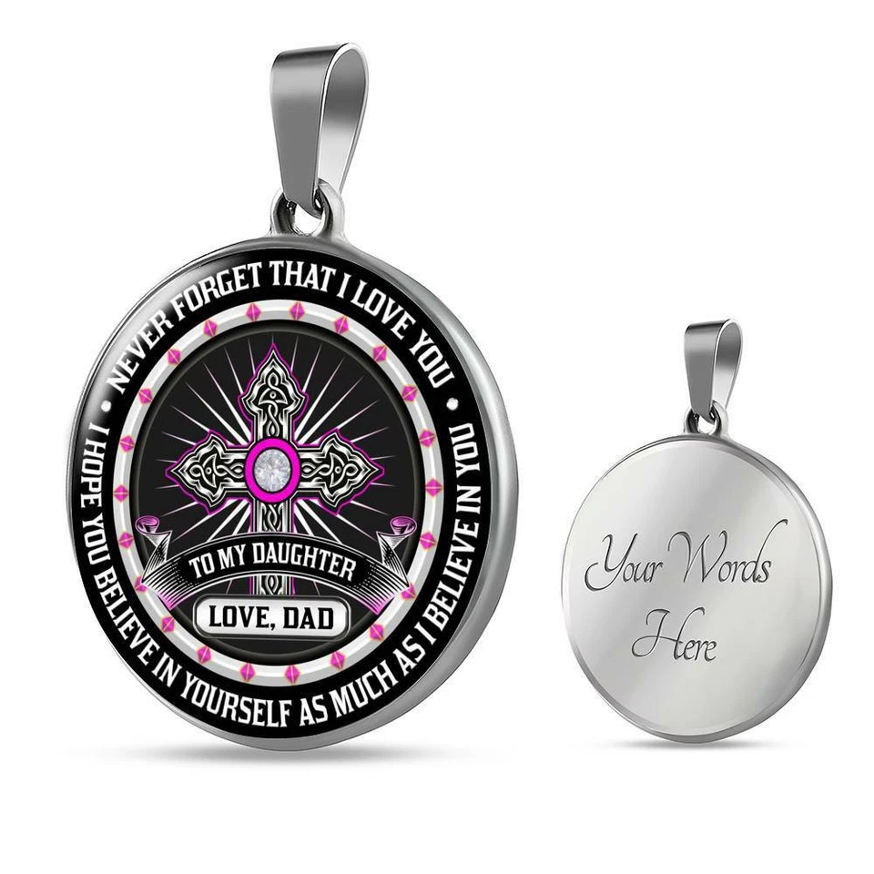 Regalo de papá a mi hija, collar de lujo para niña de padre papá papá Foto 2 de 2