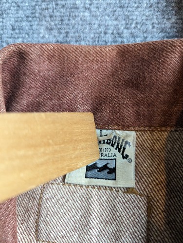 Vintage Billabonic Aztec Denim /Wool Blanket Jacket L Made In USA - Picture 10 of 21
