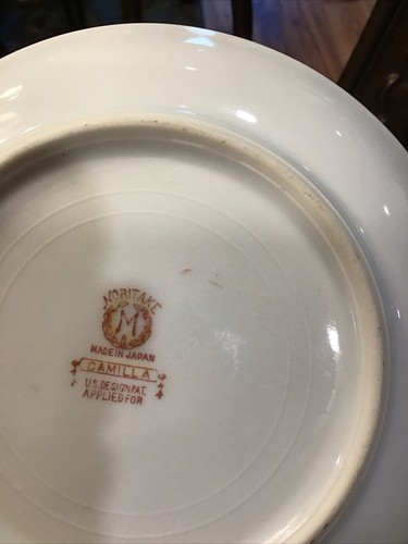 Antique Noritake Camilla Bone China Set 2 Tea Cups W/ Saucers Japan 1918 Floral - Picture 8 of 19