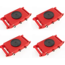 4Pc 8 Ton Machinery Mover Heavy Duty Dolly Skate with 360° Rotation Cap 17600lbs