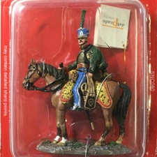 CAVALRY NAPOLEONIC WARS. HUSSAR OFFICER, BANNER SAXON VOLUNTEER. DELPRADO SNC080