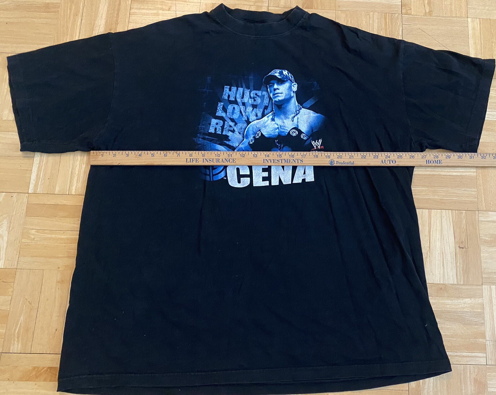 T-shirt Vintage Homme John Cena WWE Y2K Taille L - Coton, Manches Courtes, Impression Graphique, Occasion Très Bon état