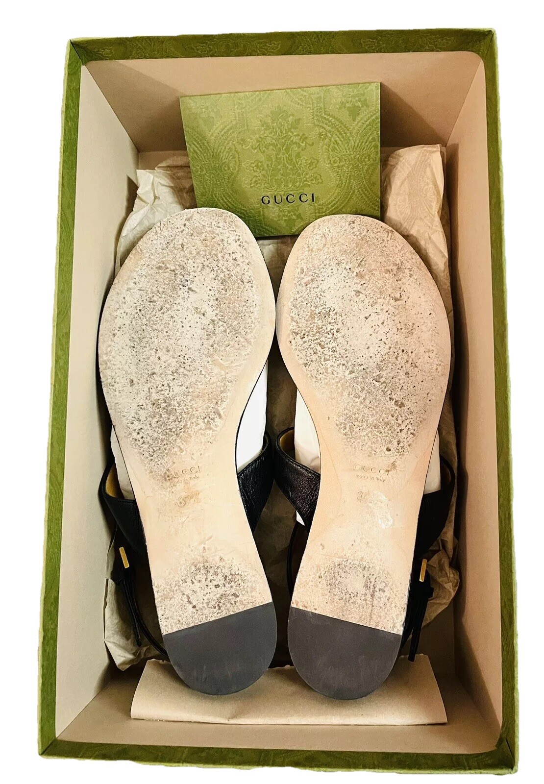 Authentic Gucci Sandals Double GG Thong Size 7 image 4