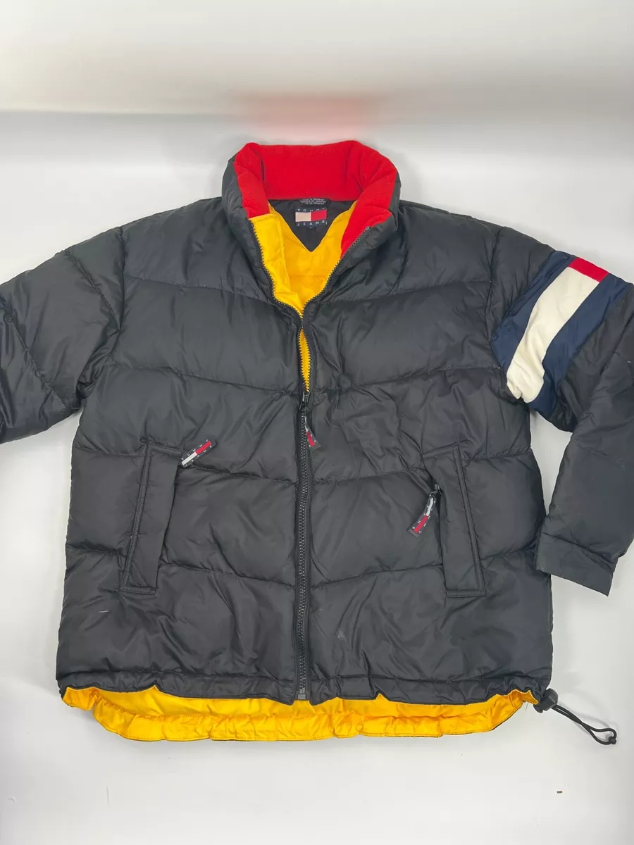 Vintage 90's Tommy Hilfiger Outdoors Expedition Puffer Jacket Coat L Colorblock