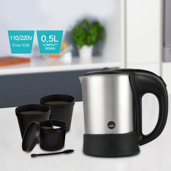 Wilfa Electric Kettle Portable for Travel Camping Volt(110 240v) Tk