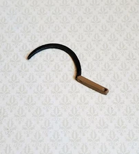 Dollhouse Miniature Sickle Reaping Hook Farm Harvesting Tool 1:12 Scale Metal
