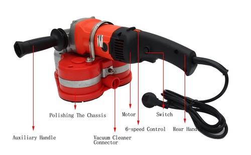Portable wall floor sander 3 Head Floor refurbished polished Tool 6 Speed 220V - Picture 10 of 21