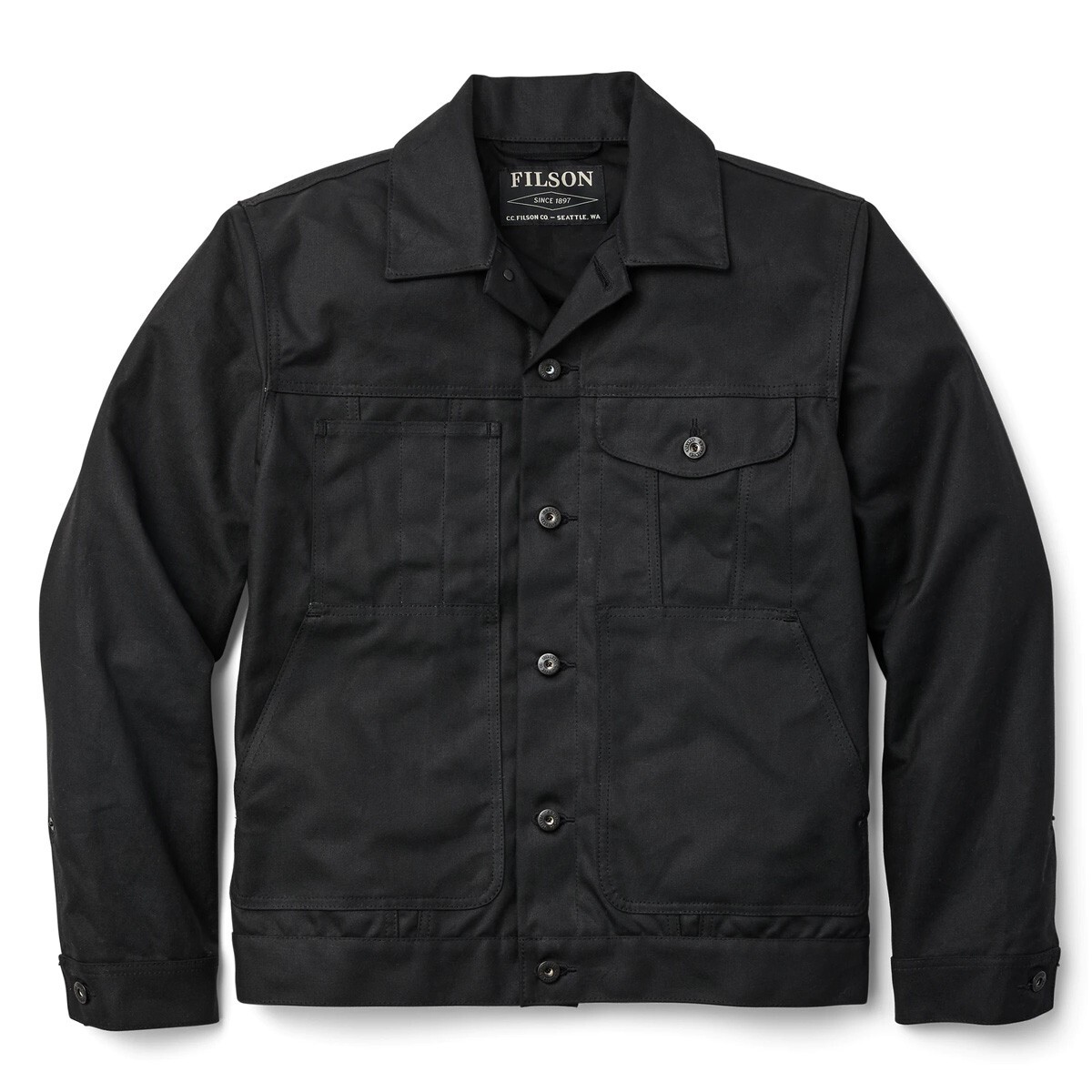 Filson Shelter Cloth Short Lined Cruiser XS 20100829 Black USA 