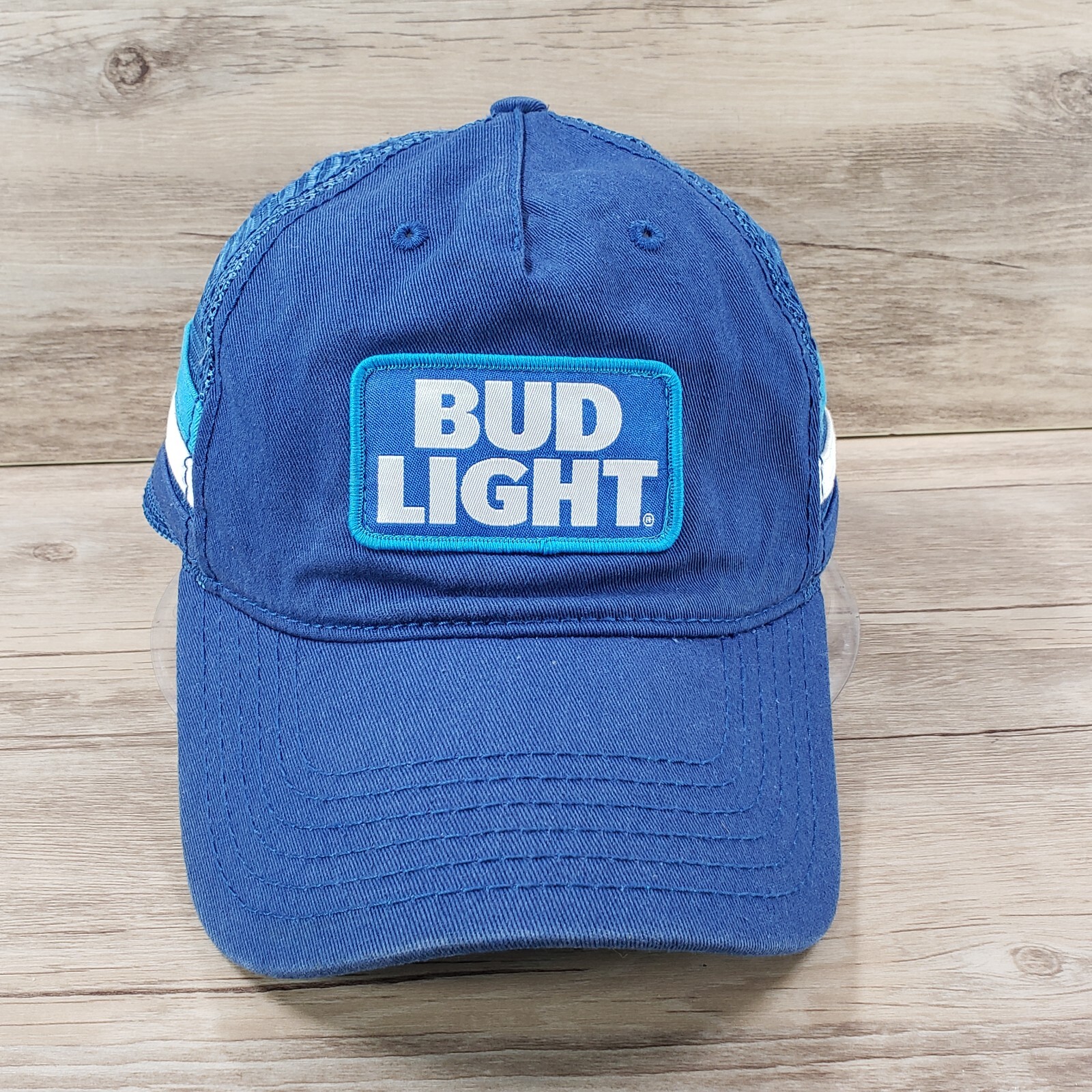 Bud Light Patch Trucker Hat Cap Snapback Side Str… - image 1