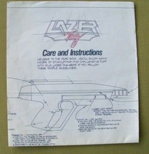 Vintage Lazer Tag Care And Instruction Sheet – World of Wonder - 1986 Original