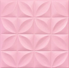 Home Decor Ceiling Tiles, Glue Up, Foam,20"x20" R3W, Barbie Pink 8pcs Bundle