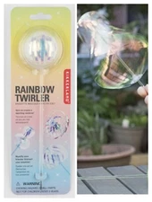 Rainbow Twirler Stick Magic Party Bubble Wand Spin Twirl Swirl Toy Fidget