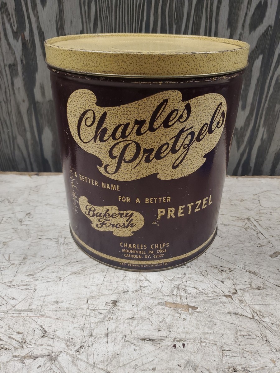 貴重！MUSSER'S POTATO CHIPS 缶アメリカンアンティーク Vintage Charles Chips 1lb Potato Chip Tin - Musser's Potato