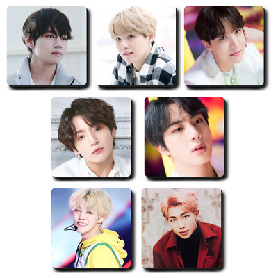 BTS Bangtan Boys Mitglieder Untersetzer K-Pop - Korean Pop Kpop Hartholz Geschenk K Pop