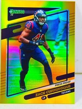 Zach Cunningham 2021 Donruss Football Gold Holo Press Proof Refractor Card #168