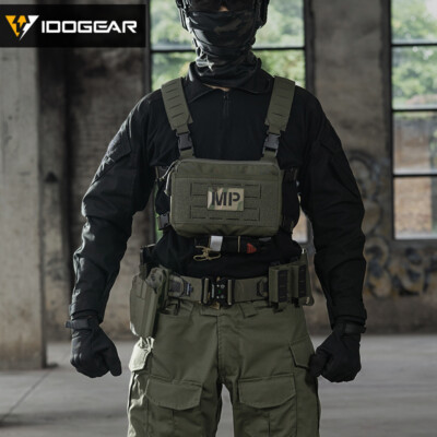 Gilet Tactique IDOGEAR KGR - Rig Poitrine MOLLE Avec Poches à Chargeurs, Style Chasse/airsoft