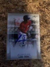 Luca Tresh Signed 2017 Leaf Perfect Game Rc Auto Kansas City Royals # 125