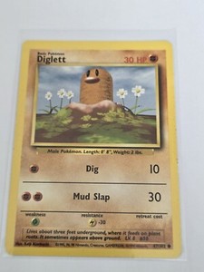 Pokémon TCG Diglett Base Set 47/102 Regular Unlimited Common 1999 Near Mint NM