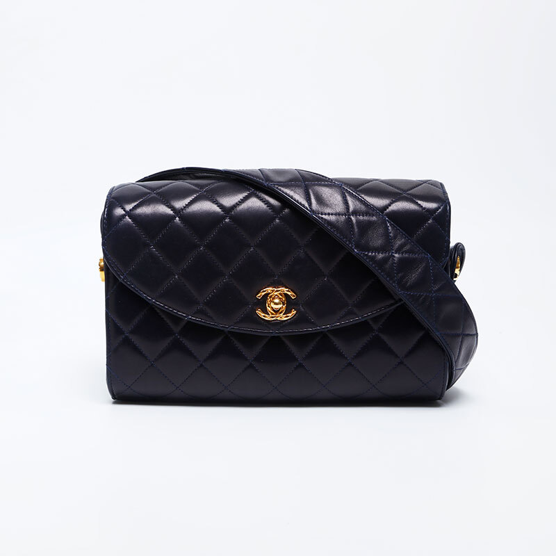 CHANEL No. 2 Navy Lambskin Shoulder Bag WS10163