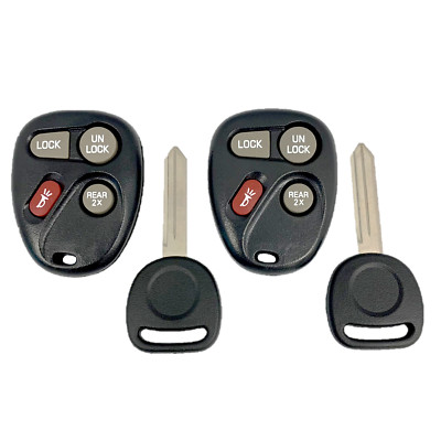 2 New OEM Electronics Keyless Remote Fobs + Keys 4B Rear 2X KOBUT1BT 15732805