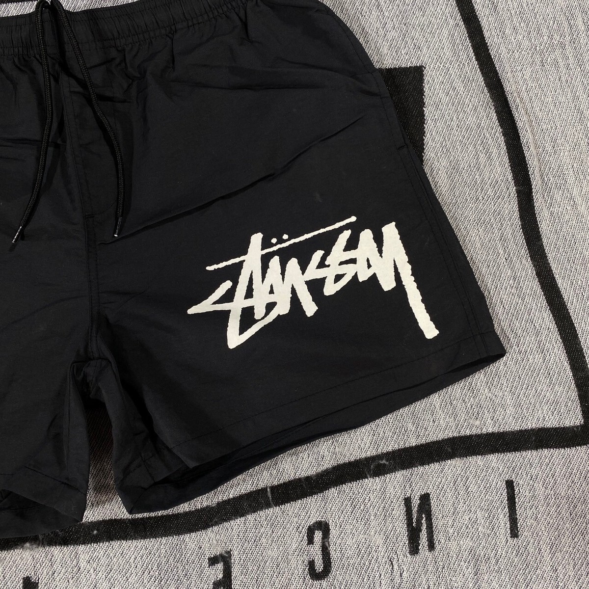 Stussy Stock Big Shorts Size 30 Black | eBay