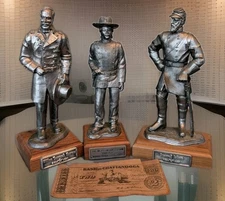 MICHAEL RICKER  Pewter - 3 Pc Civil War /Numbered And Signed/ Plus $2 Confed.