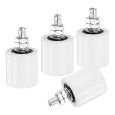 4Pcs Slide Gate Guide Roller 2" Nylon Sliding Gate Support Assembly, White