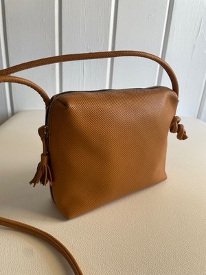 Bottega Veneta Leather Marco Polo Crossbody Bag Vintage Purse Brown Knot