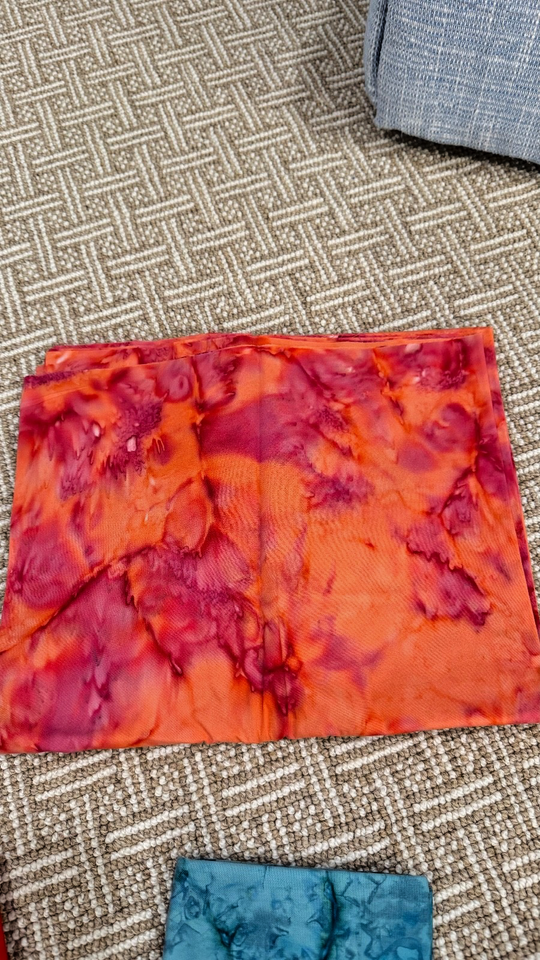 Retro Batik Vintage Artisan Batik Quilting Fabric, Hand-dyed cotton, 4 yds total | eBay