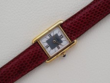 Must de Cartier Tank Vermeil 5057001 20x28mm White Roman Dial Very Clean! 6