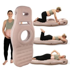 Inflatable Pregnancy Pillow with Belly  Head Hole, Pregnancy Pillows for Pro...