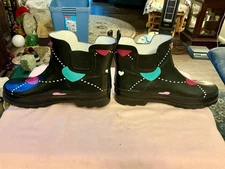 Norty Heart all over rubber womens ankle boots size 8 new great value well made