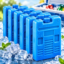 Reusable Freezer Ice Blocks 6 Pack Large Cooler Box Ice Packs Picnic Travel Camp