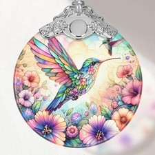 Hummingbird Stained Glass Ornament, Christmas Ornaments, Xmas